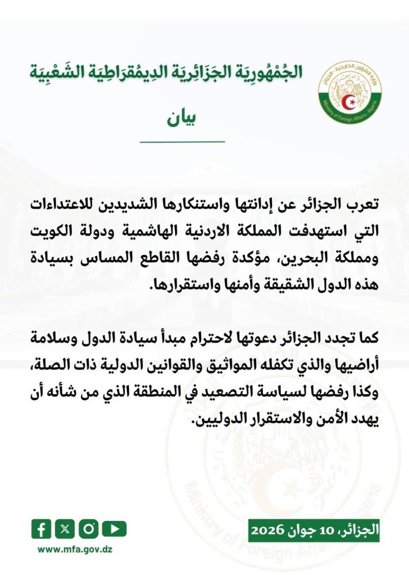 Statement of the Ministry of Foreign Affairs