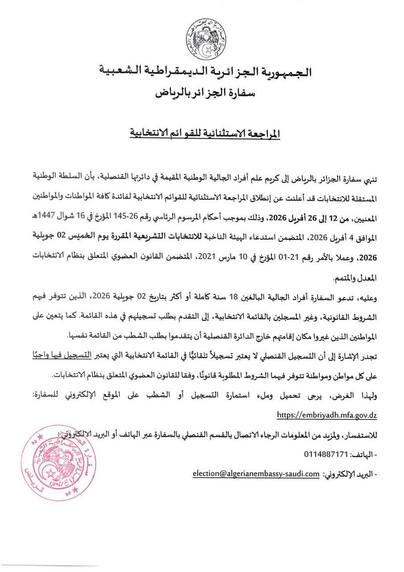Exceptional review of electoral lists